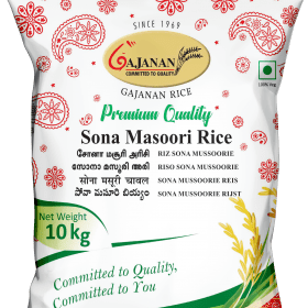 Gajanan Sona Masoori Rice 10lbs (4.54kg)