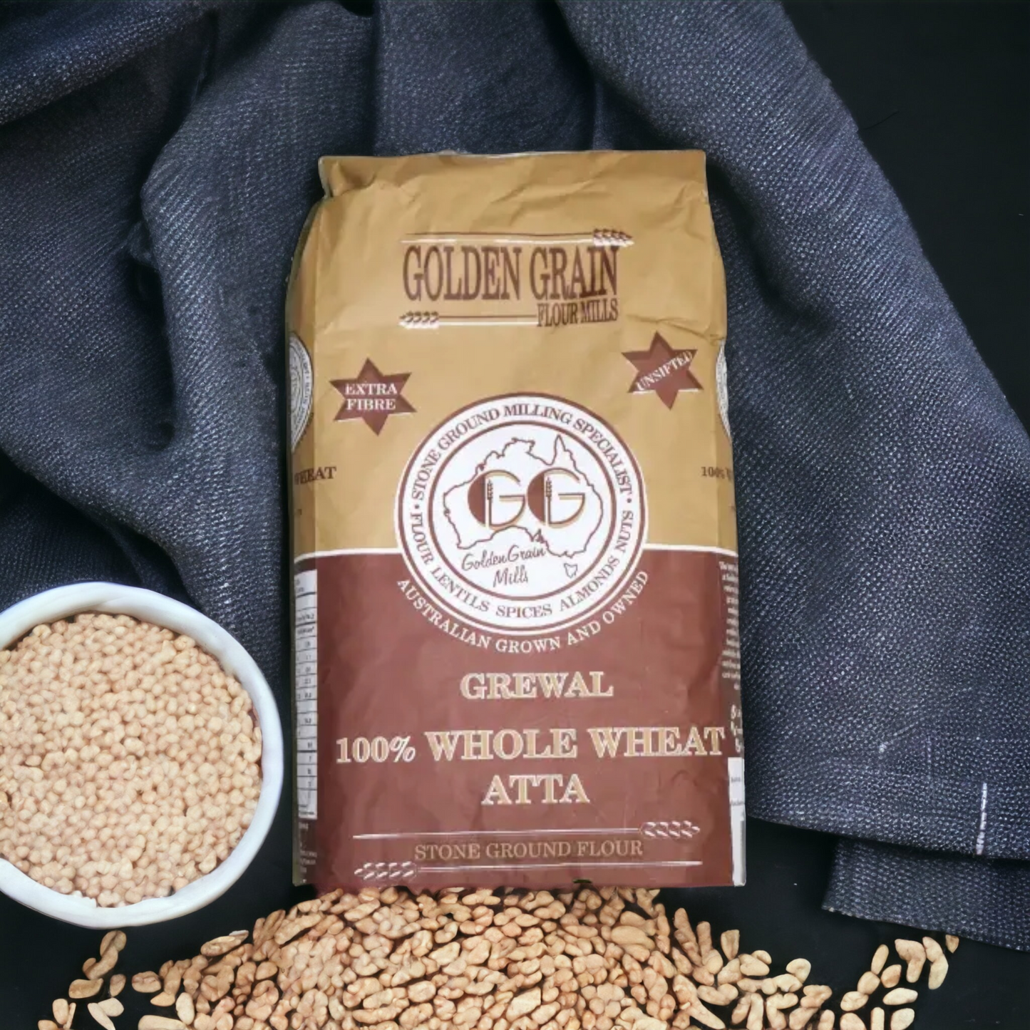 Golden Mill (Grewal) 100% Whole Wheat Atta 10kg