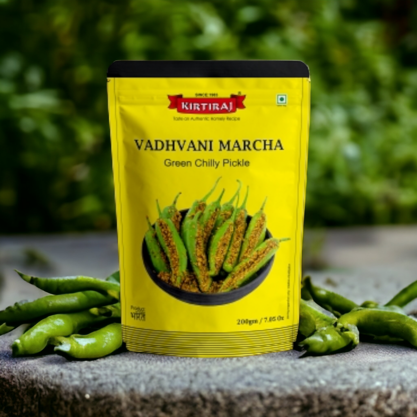 Kirtiraj Vadhvani Marcha Green Chilly Pickle