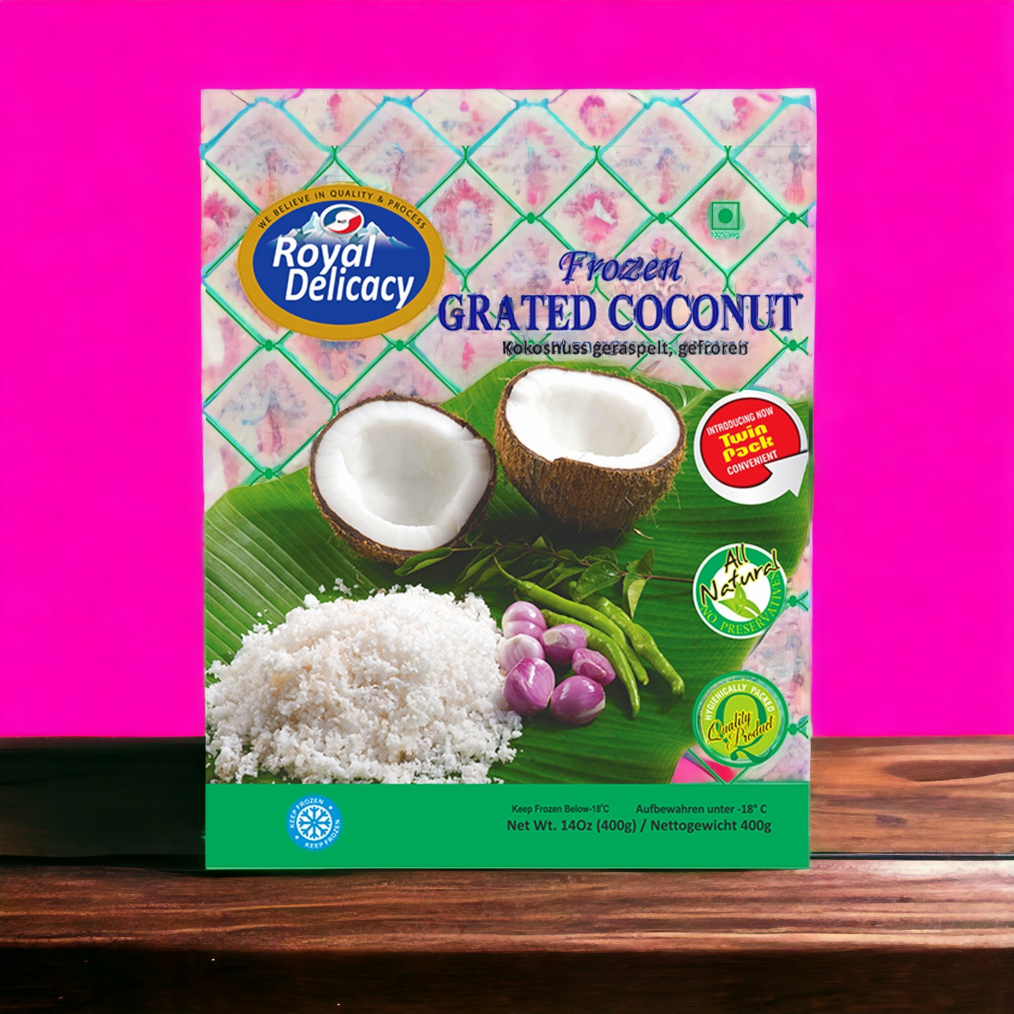 Royal Delicacy Grated Coconut (frozen) 400gm