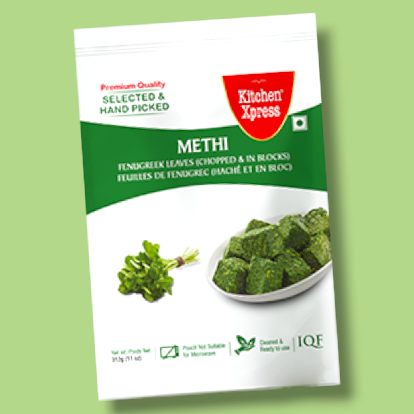 Kitchen Express Methi (fenugreek leaves) [Frozen] 312g