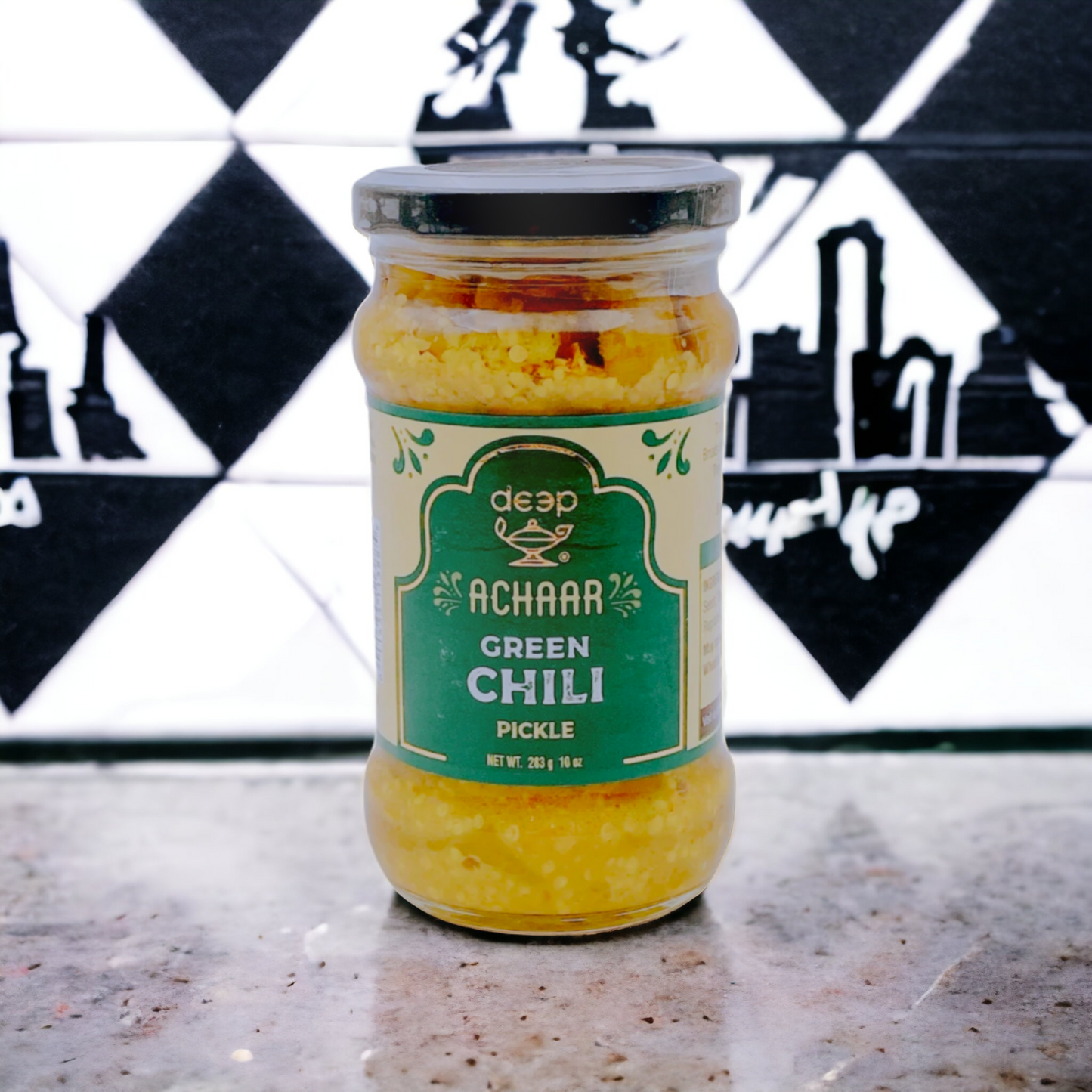 Deep Green Chilli Pickle 283gm