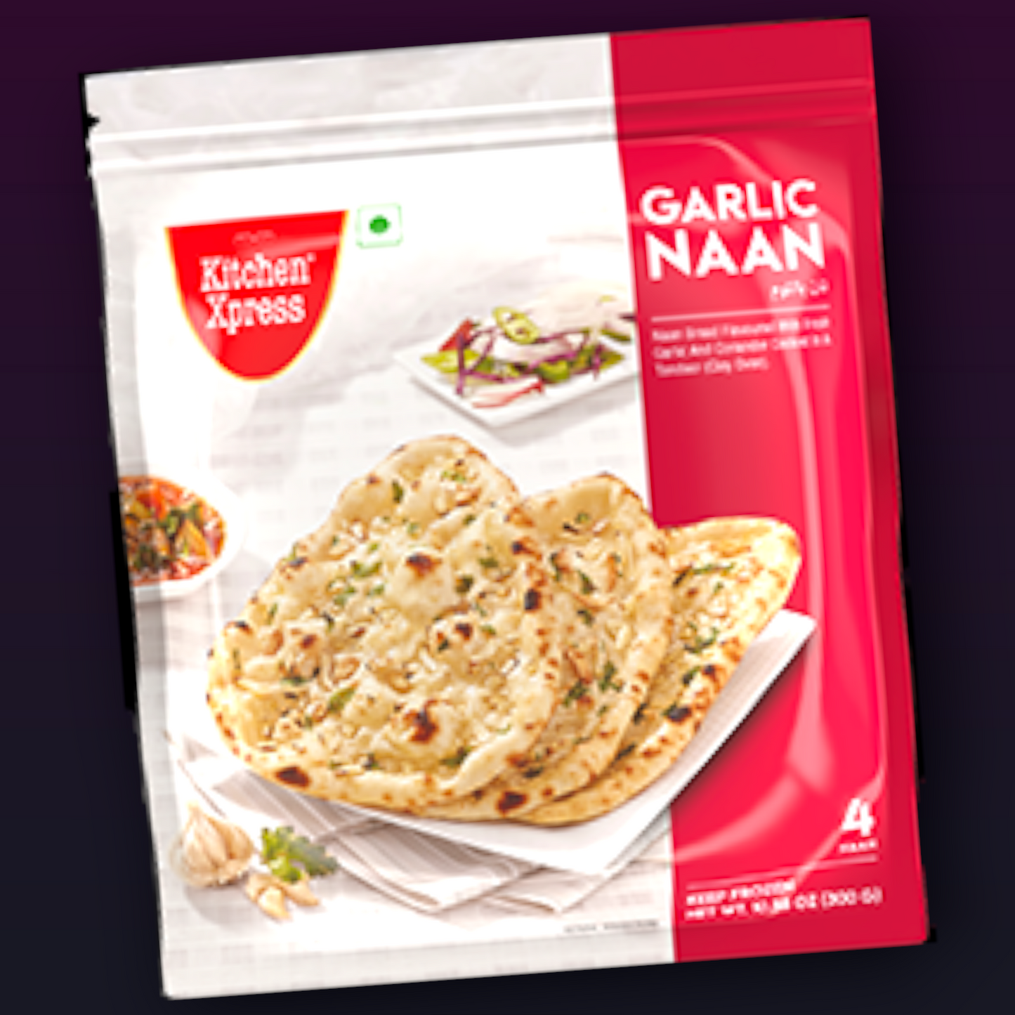 KXP Garlic Naan 4pc