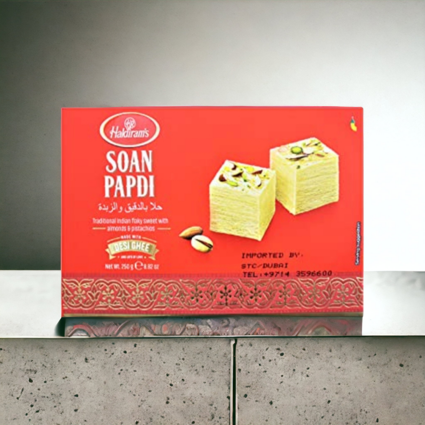 Haldiram Soan Papdi (Red-Ghee) 250gm