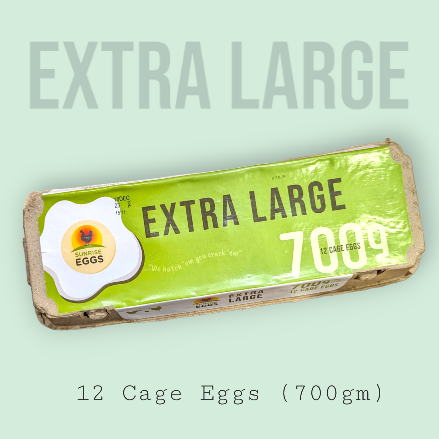 Extra Large 12 Eggs (700gm)