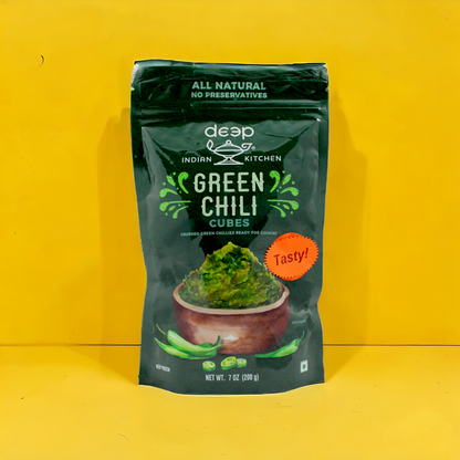 Deep Green Chilli Cubes 200gm