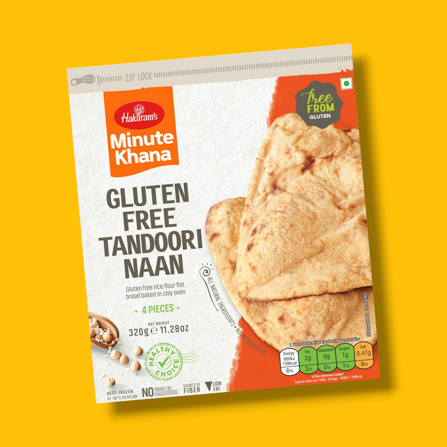 Haldiram Gluten Free Tandoori Naan 320gm