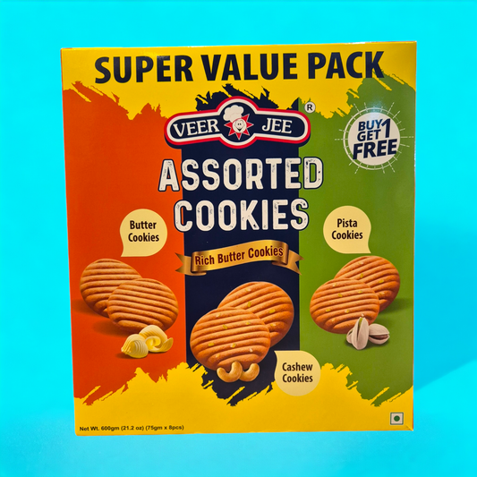 VeerJee Assorted Cookies [Buy 1 Get 1 Free] 600gm