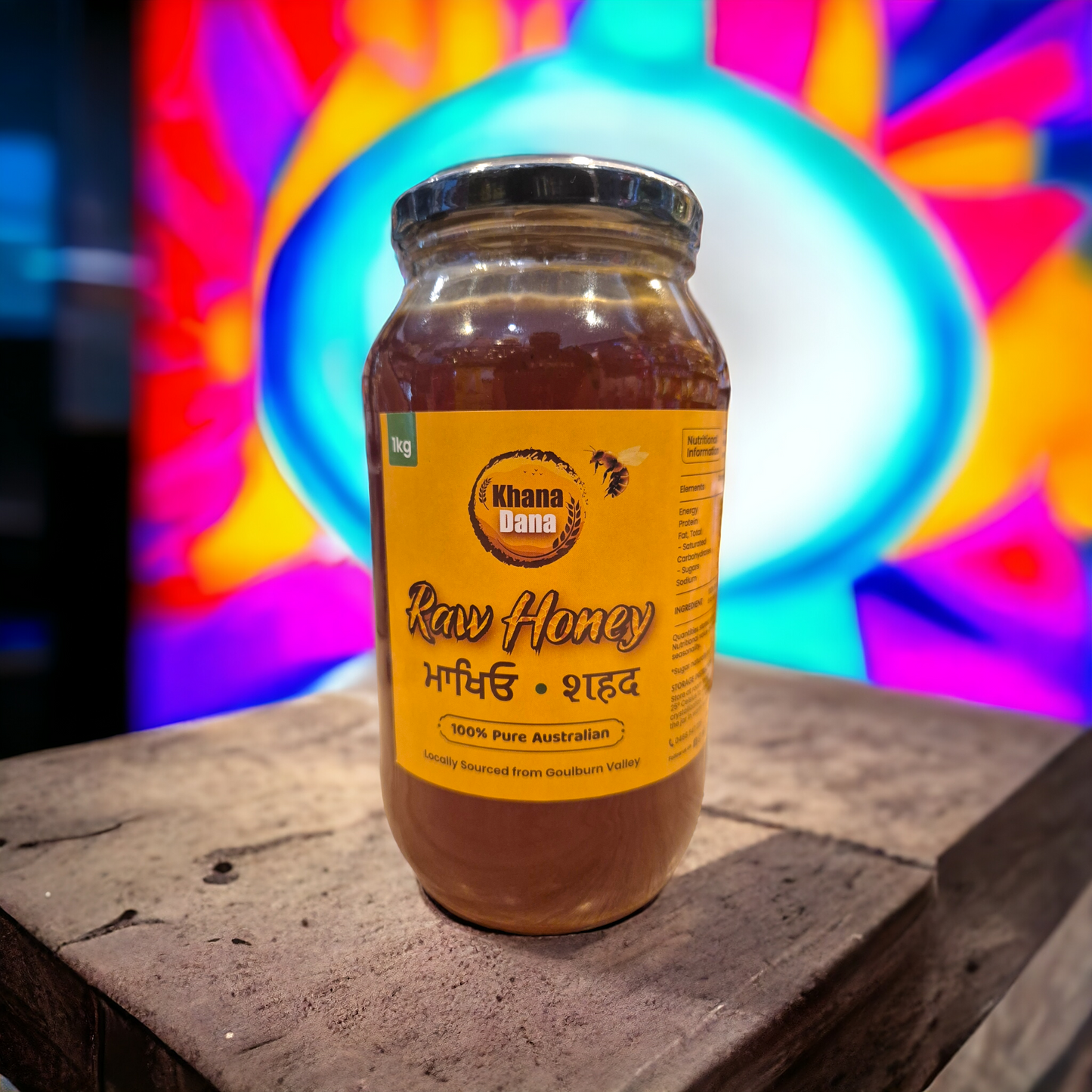 Khana Dana Raw 100% [Pure Australian] Honey 1kg Jar