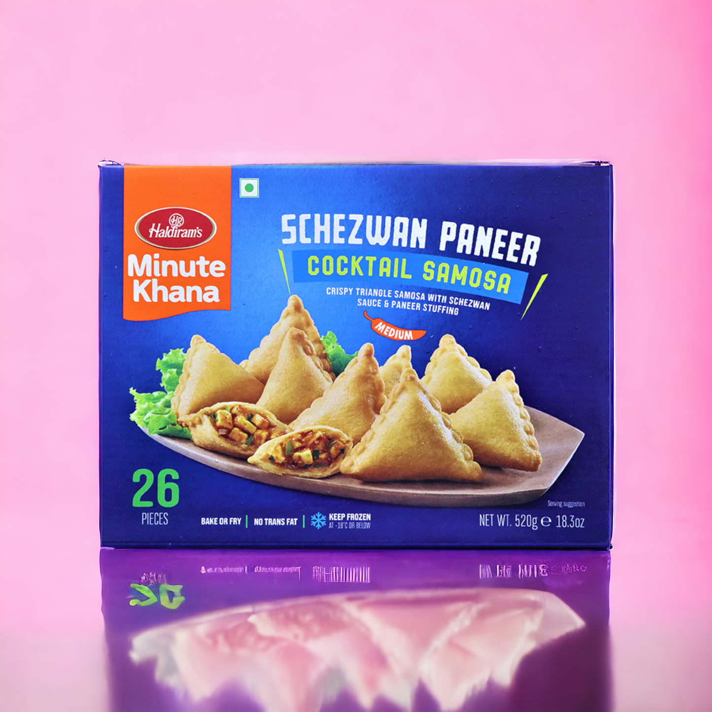 Haldiram Schezwan Paneer Cocktail Samosa 26pcs [frozen]