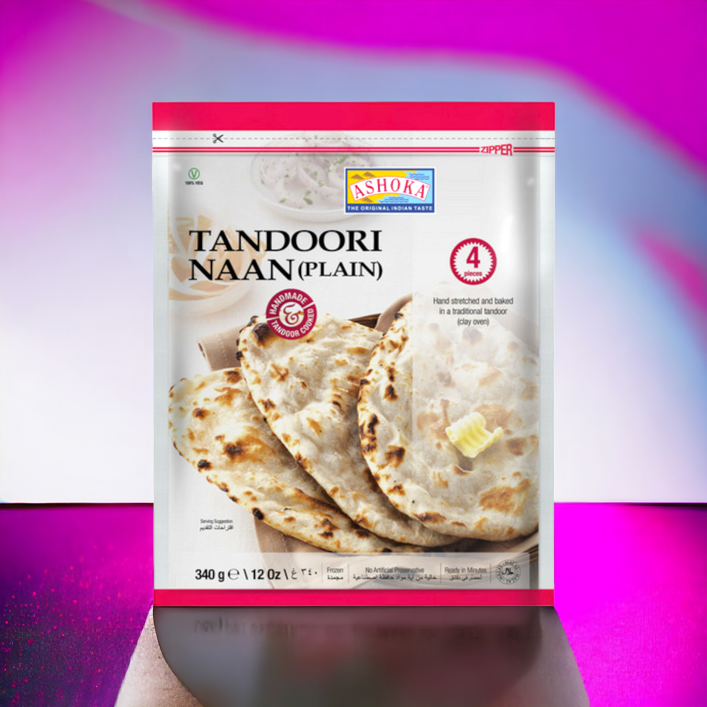 Ashoka Tandoori (Plain) Naan [frozen] 5pcs.