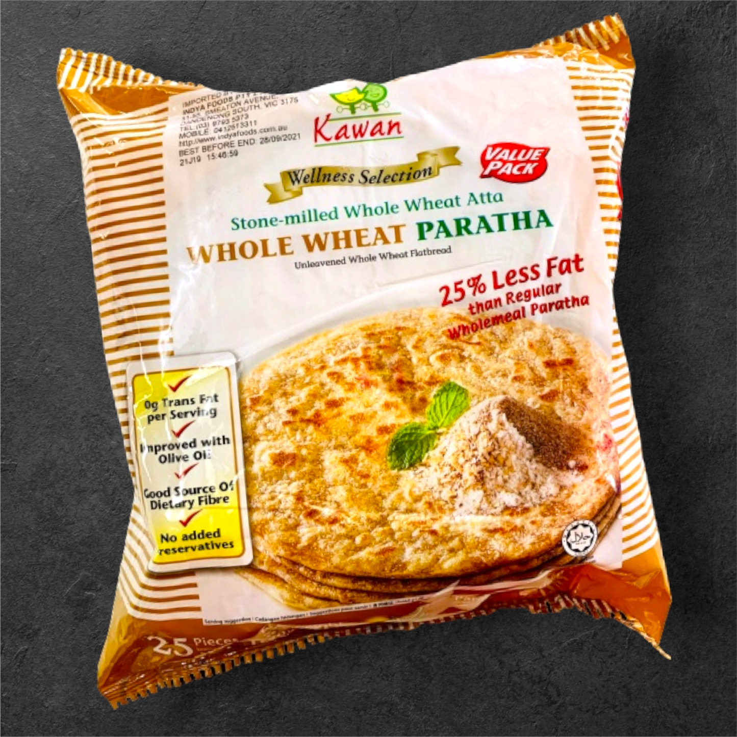 Kawan Wholemeal Lite Parantha 25pcs.