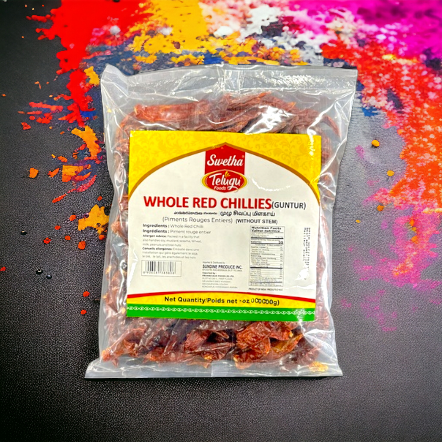 Telugu Swetha Whole Dry Guntur Chillies 100gm