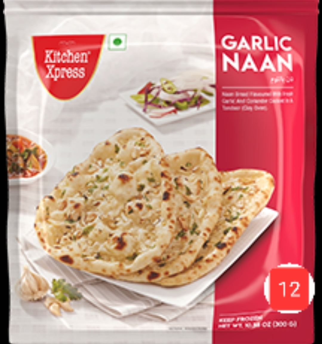 Kitchen Express Garlic Naan Jumbo 12pcs