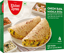 Kitchen Express Onion Rava Dosa 4pcs. (Frozen)