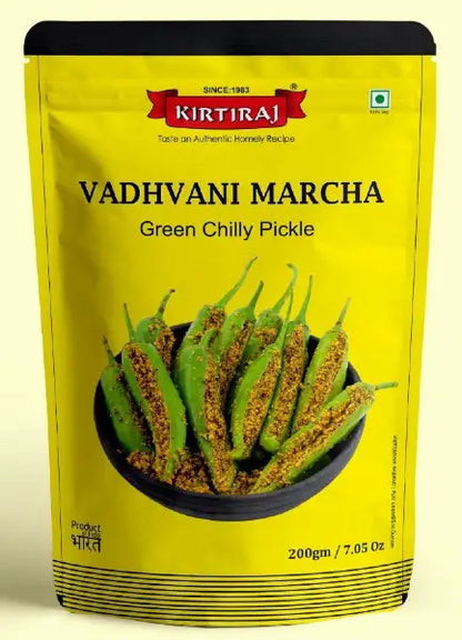 Kirtiraj Vadhvani Marcha Green Chilly Pickle